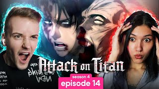 Attack on Titan  Season 4 Episode 14 REACTION [upl. by Enailil]