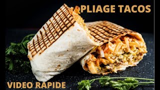 PLIAGE DE TACOS SIMPLE COMME AU SNACK LYONNAIS VIDEO EXPLICATIVE RAPIDE [upl. by Berke673]