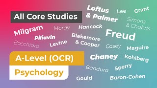 OCR ALevel Psychology H567  All Core Studies [upl. by Athiste]