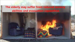 Ignition to Flashover SidebySide Burn Demonstration HD [upl. by Ophelie212]