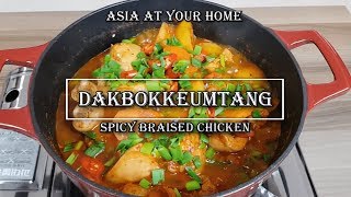 Dakbokkeumtang spicy braised chicken 닭볶음탕 [upl. by Tristas]