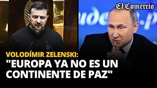 Presidente de UCRANIA señala a VLADIMIR PUTIN como un ENEMIGO COMÚNquot de EUROPA  El Comercio [upl. by Zannini]