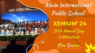 Annual Day Celebrations 2024  FireDance  Alwin International Public School [upl. by Earazed]