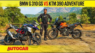 BS6 BMW G 310 GS vs KTM 390 Adventure  ADV for victory  Comparison  Autocar India [upl. by Rehctelf]