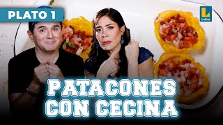 Canastitas de patacones con chalaca de cecina  El Gran Chef Famosos 🥥🍖 [upl. by Yttocs820]