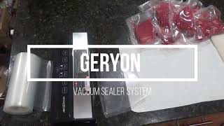 Geryon Vacuum Sealer System  Howto Vaccum Seal meat [upl. by Aicirtam]