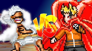 Luffy VS Naruto  Sprite Animation [upl. by Notgnirrab]