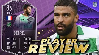 86 LEAGUE PLAYER DEFREL PLAYER REVIEW  GAMEPLAY OBJECTIVE CARD  FIFA 22 ULTIMATE TEAM [upl. by Chrotoem]