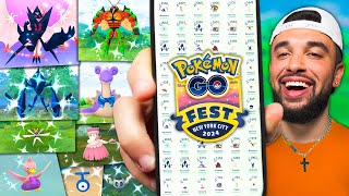 Getting EVERY Shiny at Pokémon GO Fest [upl. by Adolph]