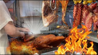 HongKong Wanchai Market Chopping Ducks amp Roast Meat Char Siu BBQ Pork [upl. by Sayed922]