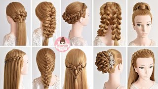 10 PEINADOS FACILES para ESTE 2024  Easy hairstyles [upl. by Hcire381]