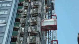 Close Up Of UBS Construction Hoists Heron Tower London [upl. by Nurse]