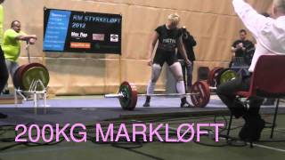 Marte Elverum  200kg markløft RM2012 [upl. by Mychael251]