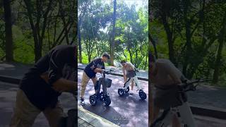 Mini foldable cycle 😲 mini wood toywoodworking art skill shorts ytshorts [upl. by Lerrehs]