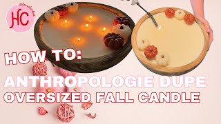 DIY Oversized Anthropologie Inspired Fall Candle  BudgetFriendly Decor Tutorial [upl. by Ayekin]