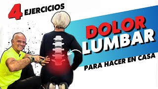 ✅ Rutina de EJERCICIOS para la Lumbalgia en adultos Mayores  Como Hacer Estiramientos LUMBARES [upl. by Urdna807]