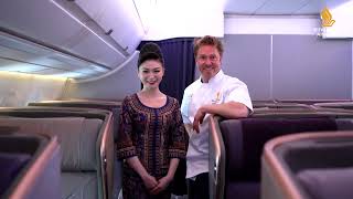 Gourmet Dining in the Skies with Singapore Airlines [upl. by Kceb]