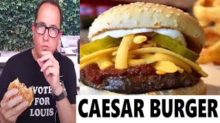 THE CAESAR BURGER FROM JOHNNIES BURGERS IN OKLAHOMA  SAM THE COOKING GUY [upl. by Aliakam]