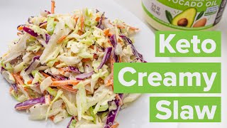 Best Keto Coleslaw  Healthy BBQ Sides [upl. by Abagail]