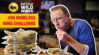 I was Challenged to EAT 200 Boneless Wings at BWW  2024 Restaurant Challenge 3 [upl. by Eitsym737]