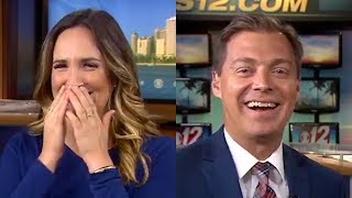 News Anchors Cant Stop Laughing At Tech Blooper [upl. by Vada]