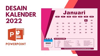 TUTORIAL  CARA MEMBUAT DESAIN KALENDER DI POWERPOINT [upl. by Calv]