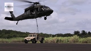 US Army Air Assault Sling Load Training  UH60L Blackhawk [upl. by Bonny]