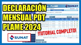 PLAME 2024 Declaración mensual SUNAT [upl. by Eitsirc423]