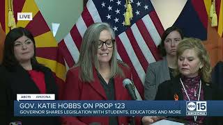 Gov Katie Hobbs introduces Prop 123 Legislation [upl. by Eizle]