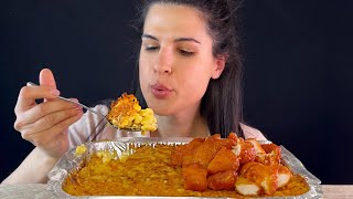 BAKED MAC AND CHEESE amp SPICY CHICKEN  MUKBANG  ASMR  EATING SOUNDS [upl. by Benedicto]