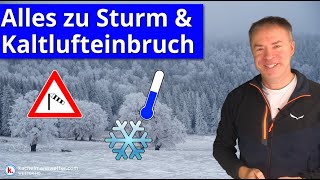 Sturmlage Dienstag Kaltlufteinbruch und Schnee [upl. by Helsie253]