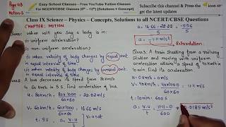 Chapter 8 Motion NCERT Page 103 Exercise Questions Solutions in Hindi  Class 9 Physics Science [upl. by Ahsinat]