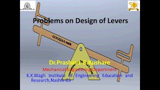 Problems on Design of Levers  Bell crank lever Hand lever and Foot lever [upl. by Asital]