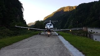 Pilatus PC12 shortest takeoff Locher Airfield [upl. by Beyer876]