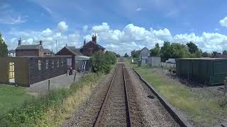 A Train Drivers View Boston  Skegness Lincs UK [upl. by Eilyab588]