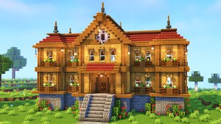 Minecraft  How to build a Large Mansion  Tutorial [upl. by Gahan]