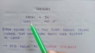 what are saponins  saponins in pharmacognosy  triterpene glycosides pharmacognosy [upl. by Danzig705]