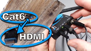 HDMI via a Cat6 cable works surprisingly well [upl. by Nylrad]