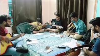 quot Coffee Houser Sei Addata  Manna Dey quot Guitar Cover by Students II Ruddra Musical Academy II [upl. by Ihcelek284]