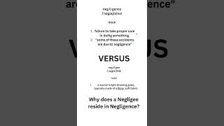 Why does a Negligee reside in Negligence [upl. by Aliehc]