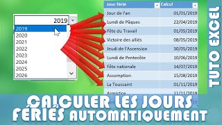 Dates et heures sur Excel  06 Comment calculer les jours fériés sur Excel [upl. by Camus173]