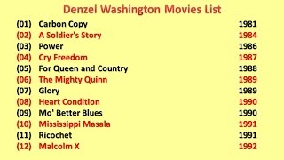 Denzel Washington Movies List [upl. by Nnazus]