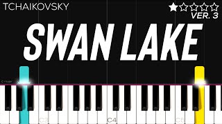 Tchaikovsky  Swan Lake Theme  EASY Piano Tutorial [upl. by Oag]