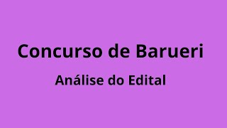 Concurso de Barueri  Professores [upl. by Ycat936]