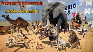 Prehistoric VS Modern Mammals Race in Planet Zoo included Wooly Mammoth Elephant Cheetah amp Lion [upl. by Redla]