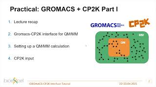 QMMM with GROMACSCP2K  Practical 1 [upl. by Nodnerb]