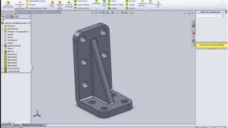 Mensula en Solidworks 2010 [upl. by Aloz]