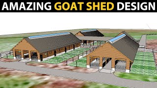 GOAT SHED DESIGN  Goat Farm Plans amp Designs  Goat Housing ideas [upl. by Aihsirt]