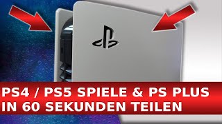 PS inkl PS5 Account teilen 🆗 Deutsch PlayStation 4  PS5 Spiele mit Freunden sharen 50 sparen [upl. by Moffitt]