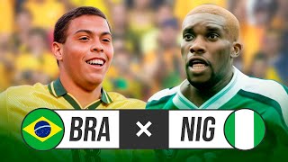 Ronaldo  Roberto Carlos  Okocha Magical Show Brazil vs Nigeria [upl. by Hazelton]